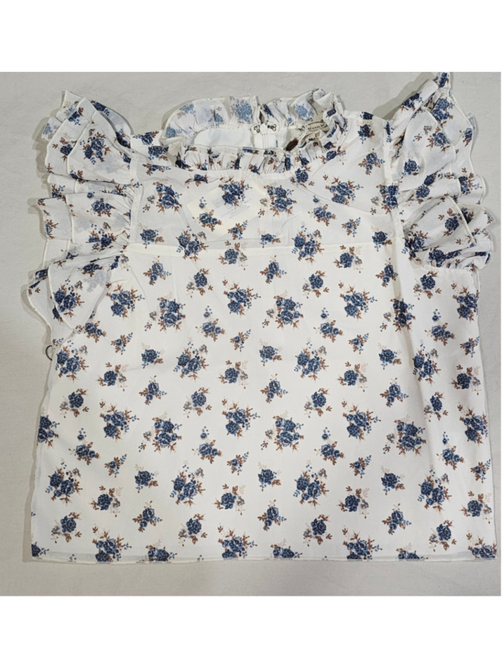 Girl's Joyfolie Isadora Floral Blouse Size 14 in Cream Ditsy
